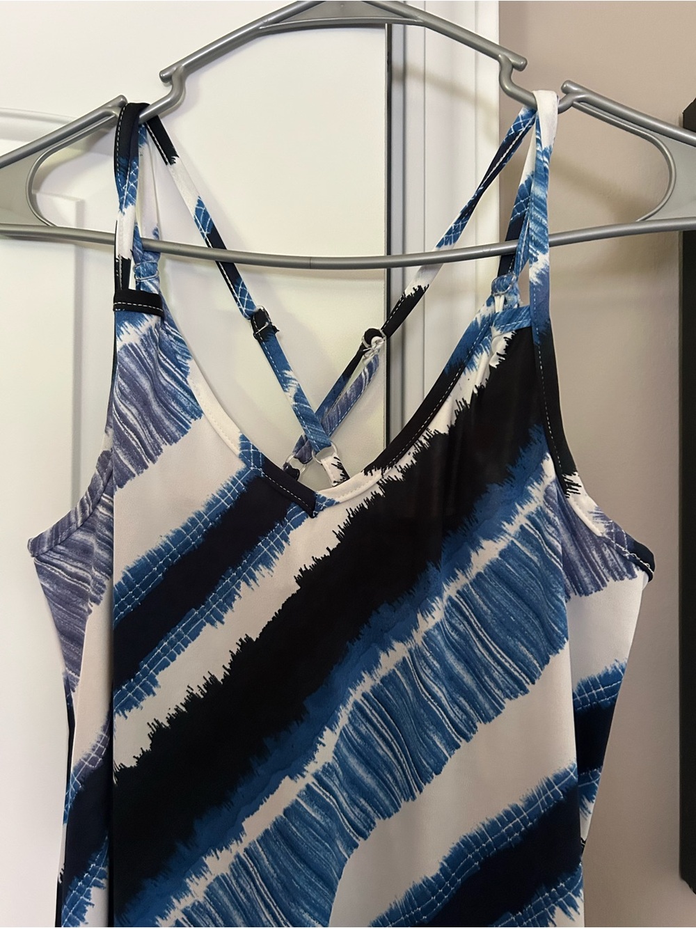Love Blue and Black Tie-Dye Maxi Dress